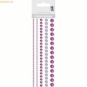 4008525117490 - 5 x Perlen Sticker Bordüren rund VE=5 Stück 5 Größen viole