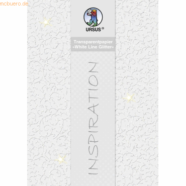 4008525226291 - Transparentpapier White Line Glitter 180g qm A4 VE=5 Blatt