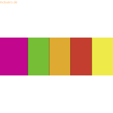4008525375272 - Leucht-Tonpapier 140g qm 35x50cm VE=20 Blatt 5 Farben sort