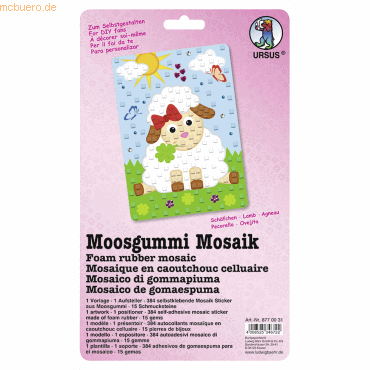 4008525346722 - Moosgummi Mosaik Schäfchen