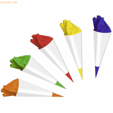 4008525643944 - 10 x Bastel-Schultüte 35cm mit Filzmanchette Mini sonnenge