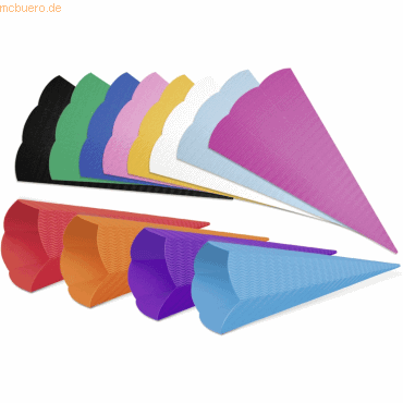 4008525643869 - 3D-Schultüten 68cm 5 Stück weiß 4008525643869 - 3D-Schultüten 68cm 5 Stück weiß