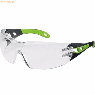 Uvex Schutzbrille pheos HC/AF schwarz/grün/farblos
