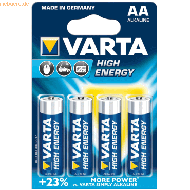 Varta Batterie HighEnergy Mignon 1,5V (AA) VE=4 Stück