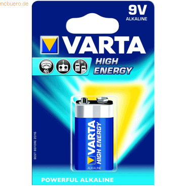 Varta Batterie HighEnergy 9V (E-Block)
