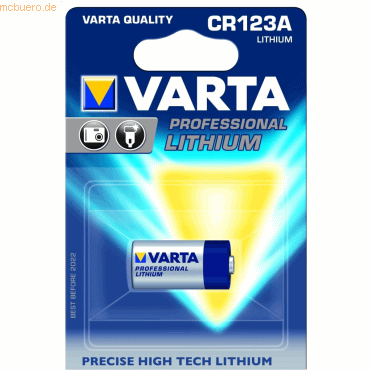 Varta Photobatterie Professional Lithium CR123A 3V 1600mAh