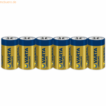 Varta Batterie Alkali Longlife Extra Baby1,5 V (C) VE=6 Stück