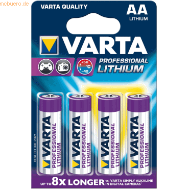 Varta Batterie Mignon 1,5V (AA) 1600mAh VE=4 Stück