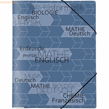 4000225076985 - 12 x Sammelmappe Serie School A4 PP 15mm blau