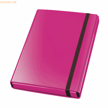 4000225038273 - Sammelbox Velocolor A4 pink 3 feste Innenklappen Gummiband 4000225038273 Veloflex