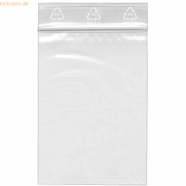 4000225013904 - 100 x Schnellverschlussbeutel 80x120mm PE transparent