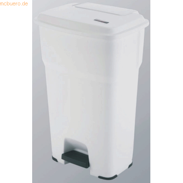 4023103163492 - Abfalleimer Hera mit Pedal 85 Liter Professional Mülltonne aus Kunststoff integrierter Müllsackhalterung Maße (L x B x H) 49 x 39 x 79 cm weiß