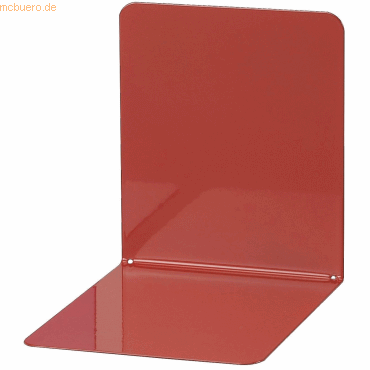 4003801851167 - Buchstütze Metall breit 14x12x14 cm VE=2 Stück rot