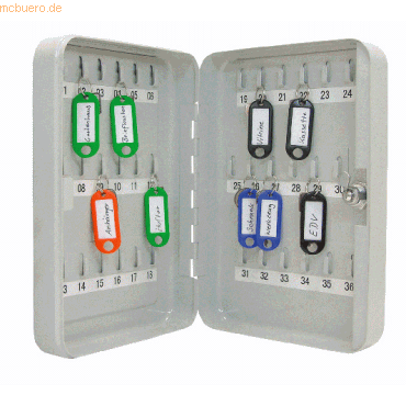 Wedo Schlüsselschrank 36 Haken lichtgrau