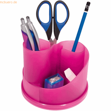 4003801799810 - Schreibtischbutler rund 6 Fächer Frosty pink 4003801799810 - Schreibtischbutler rund 6 Fächer Frosty pink