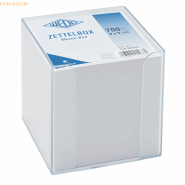 Wedo Zettelbox 9,5x9,5cm glasklar