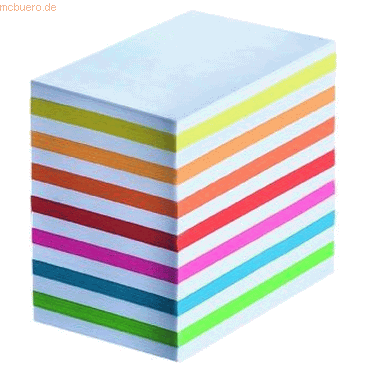 9 x Wedo Zettelbox-Ersatzpapier 700 Blatt 5,5x9cm mehrfarbig