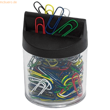 4003801807355 - Klammernspender rund transparent gefüllt mit 125 Klammern farbig 4003801807355 - Klammernspender rund transparent gefüllt mit 125 Klammern farbig