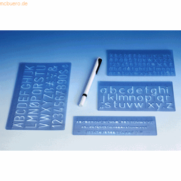 Wedo Schriftschablonen-Set 5 10 und 20 mm