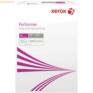 Xerox Kopierpapier Xerox Performer A4 80g/qm weiß VE=500 Blatt