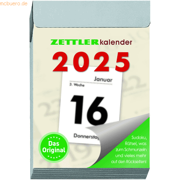 Zettler Tagesabreißkalender 301 S 4,1x5,9cm 2025