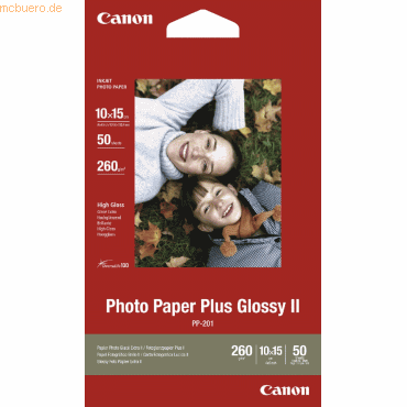 Photoglanzpapier Plus Glossy II PP-201 10x15cm VE=50 Blatt