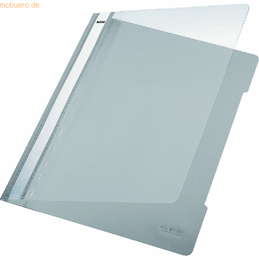 Sichthefter A4 PVC langes Beschriftungsfenster grau