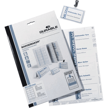 Einsteckschilder 54x90mm 20 Bogen VE=200 Schilder