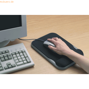 Mauspad mit Handgelenkauflage Gel schwarz