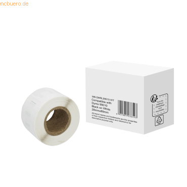 Etikett wie Dymo S0722370 28x89mm schwarz auf weiß 130 Stück