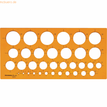 Kreisschablone 1-35mm orange