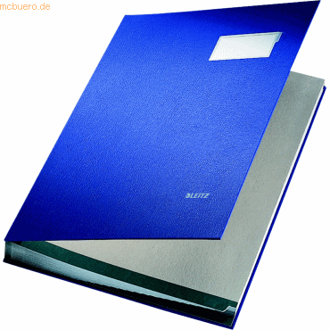 Unterschriftsmappe 10 Fächer blau