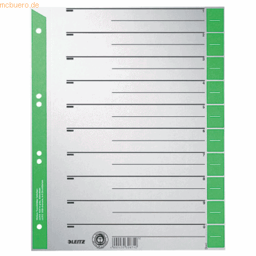 Trennblatt A4 230g/qm Karton grün