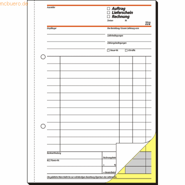 Formularbuch Kombinationsbuch A5 selbstdurchschreibend VE=2x40 Blatt