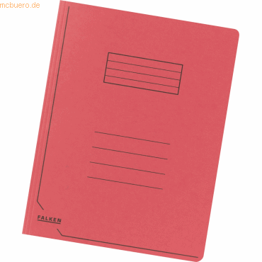Einschlagmappe A4 Karton 320g/qm mit 3 Klappen rot