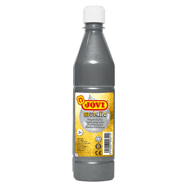 Flüssige Plakatfarbe metallic 500 ml Flasche silber