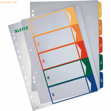 Register A4 1-5 PP farbig bedruckbar