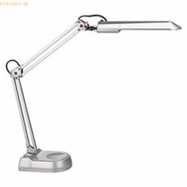 Alco Tischleuchte mit Standfuß 11 Watt silber | mcbuero.de