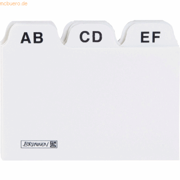 Karteiregister A8 12-teilig A-Z wei&szlig;