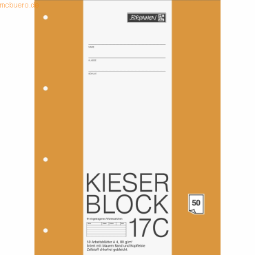 Kieser-Block A4 liniert 50 Blatt