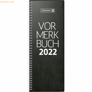 Vormerkbuch 784 11x29,7cm 2 Tage/Seite Kunststoff schwarz 2022