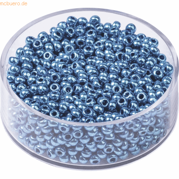 Rocailles 2,5 mm blau-metallic VE=13g