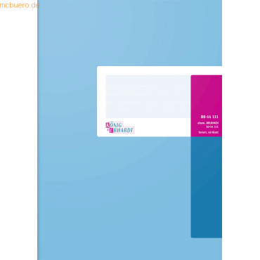 Geschäftsbuch A4 liniert 40 Blatt hellblau
