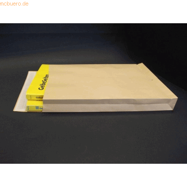 Faltentaschen 250x353x40mm B4 130g/qm haftklebend VE=250 St. braun