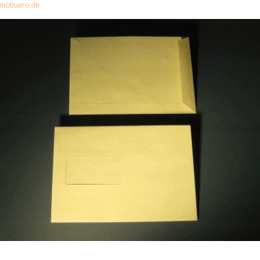 Versandtaschen C5 90g/qm gummiert Fenster VE=500 Stück braun