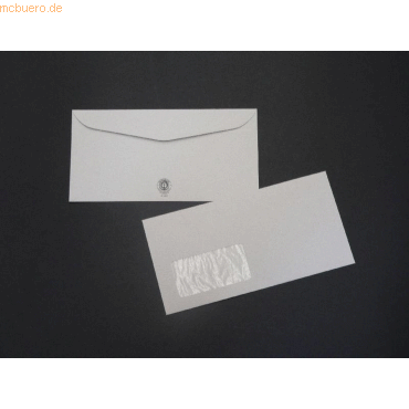 Kuvertierhüllen 120x235mm 75g/qm gummiert Fenster VE=1000 Stück grau