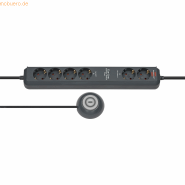 Steckdosenleiste Eco-Line Comfort Switch Plus 6- fach schwarz