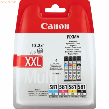 Tintenpatrone Canon CLI-581BKXXL gelb