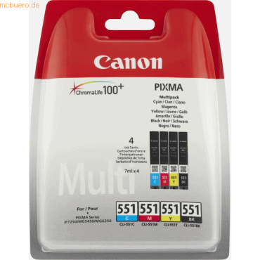 Tintenpatrone Canon CLI-551 Multipack BK/C/M/Y