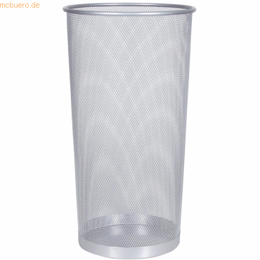 Schirmständer Metall Höhe 50cm silber rund 22,6 L